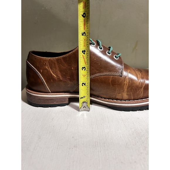 Helm The Nils Brown Leather Lace Up Lug Sole Mens Shoes Sz 7EE M38418 Wide main image 15